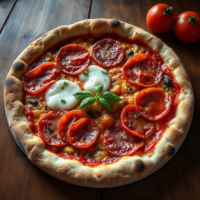 Pizza diavola con salame piccante